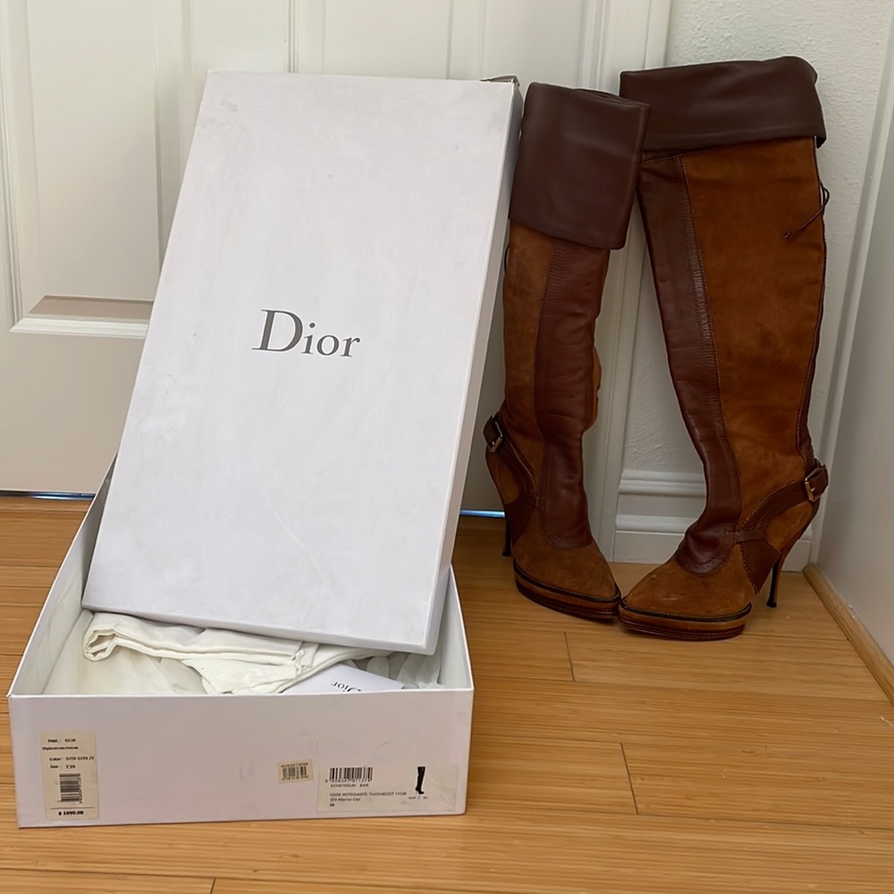 Christian Dior brown boots
